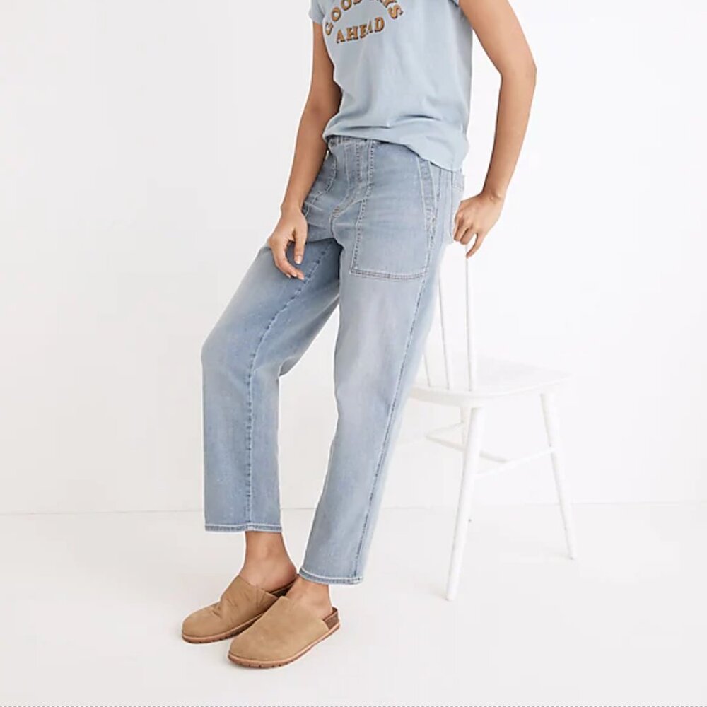 Madewell Pull-On Relaxed Jeans - Lisford Wash - Size Medium